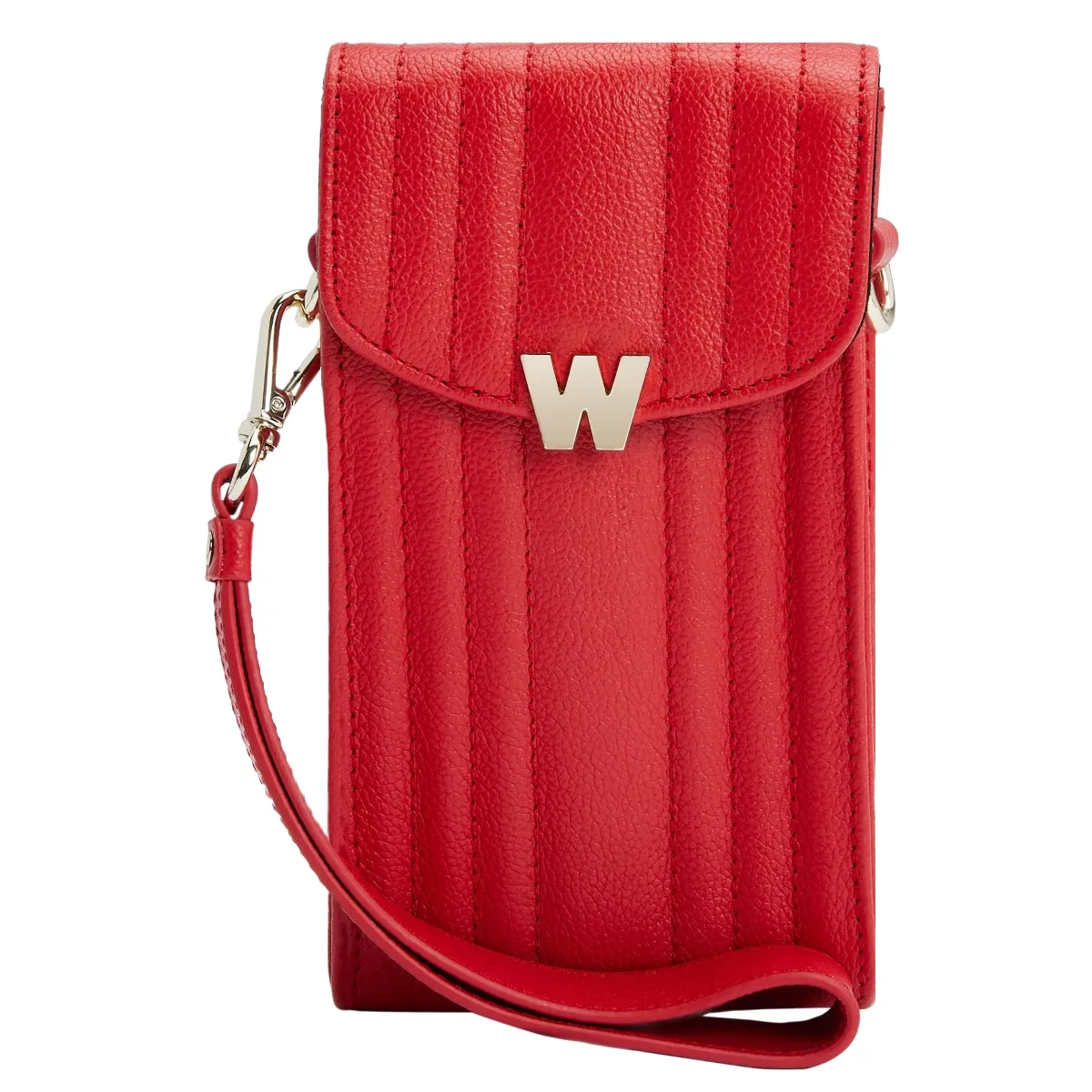 Wolf Mimi Collection Leather Red Phone Case with Wristlet and Lanyard sold by Jura Watches product image thumbnail 2