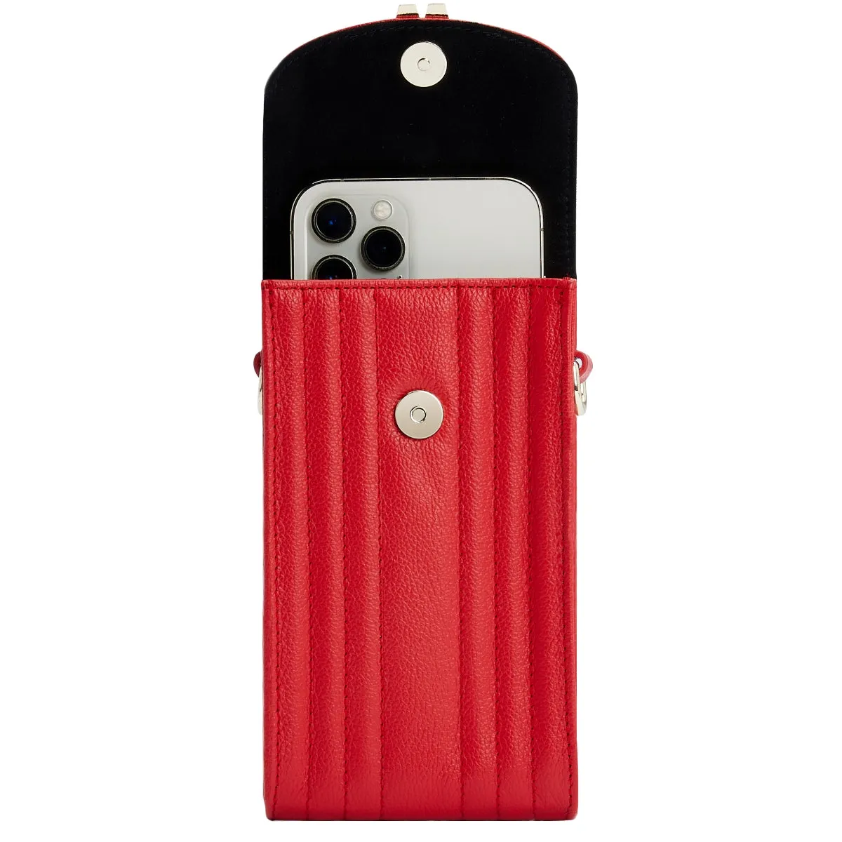 Wolf Mimi Collection Leather Red Phone Case with Wristlet and Lanyard sold by Jura Watches product image thumbnail 4