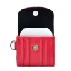Wolf Mimi Collection Leather Red Earpods Case with Wristlet sold by Jura Watches