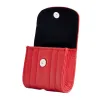 Wolf Mimi Collection Leather Red Earpods Case with Wristlet sold by Jura Watches