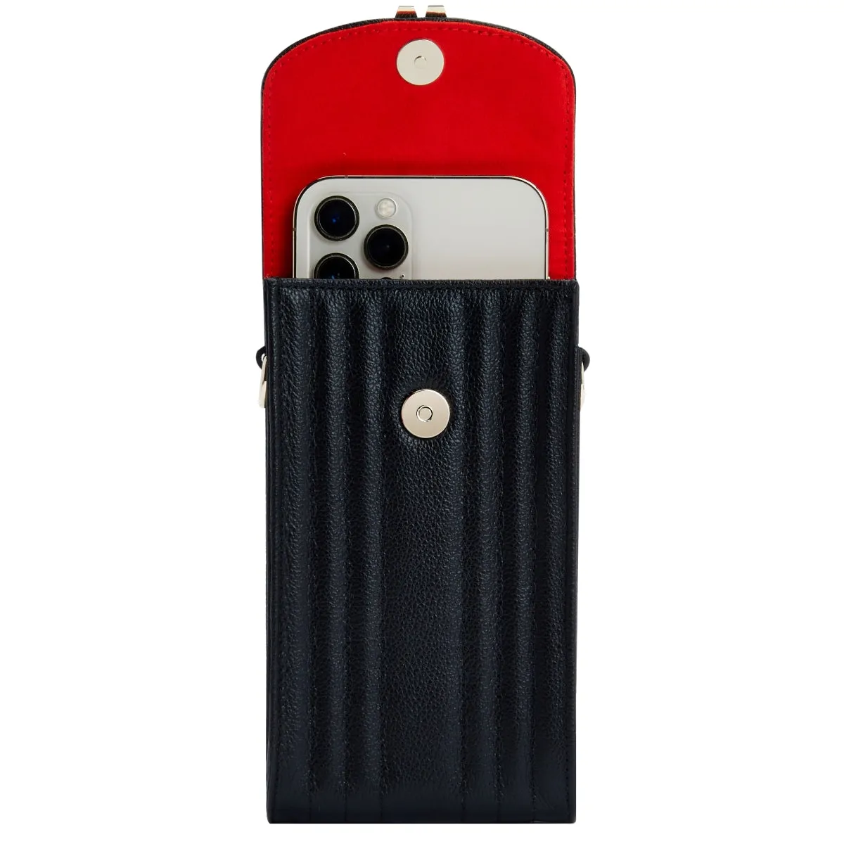 Wolf Mimi Collection Leather Black Phone Case with Wristlet and Lanyard sold by Jura Watches product image thumbnail 3