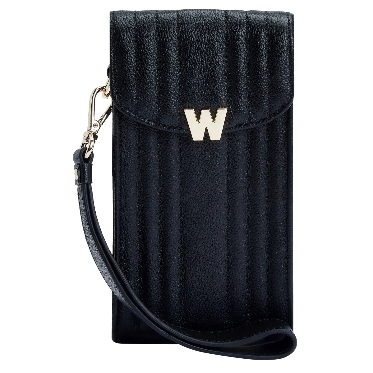Wolf Mimi Collection Leather Black Phone Case with Wristlet and Lanyard sold by Jura Watches product image thumbnail 2