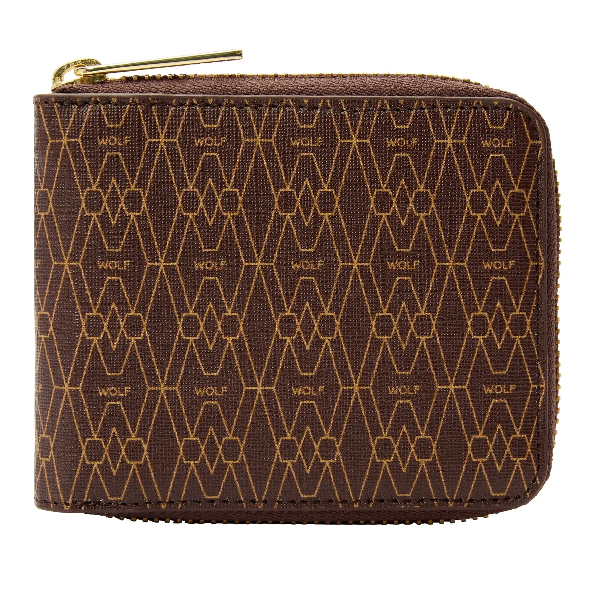 Wolf Signature Vegan Collection Brown Zip Around Wallet sold by Jura Watches