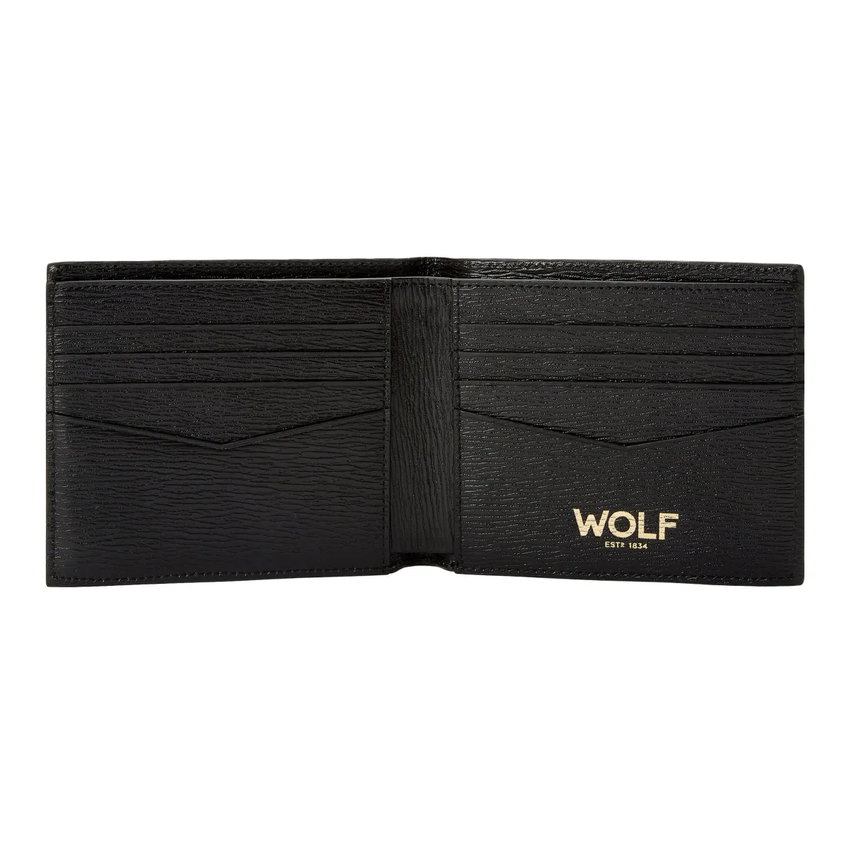 Wolf W Collection Leather Black Billfold Wallet sold by Jura Watches product image thumbnail 3
