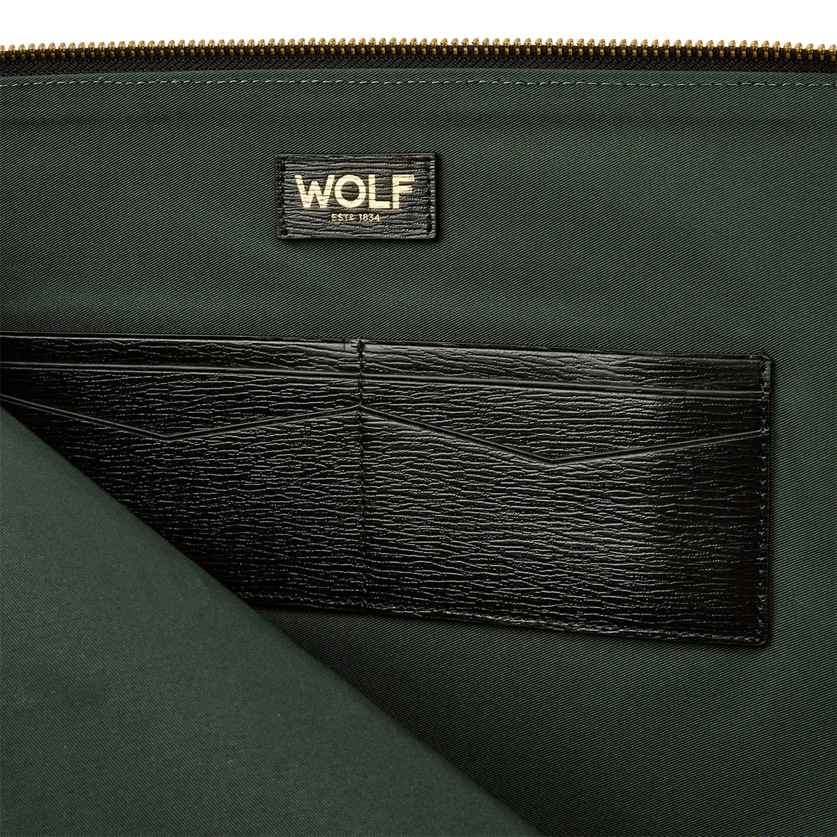 Wolf W Collection Leather Black Laptop Sleeve sold by Jura Watches product image thumbnail 3