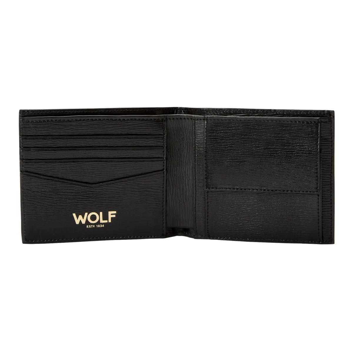 Wolf W Collection Leather Black Billfold Coin Wallet sold by Jura Watches product image thumbnail 3
