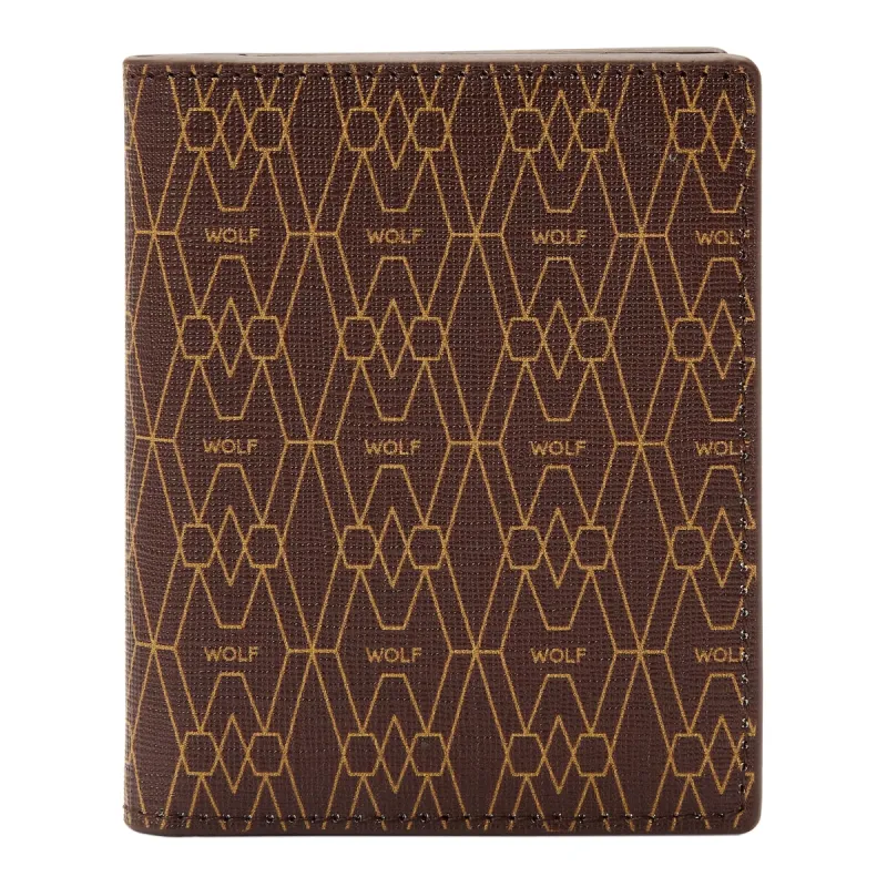 Wolf Signature Vegan Collection Brown ID Card Case sold by Jura Watches