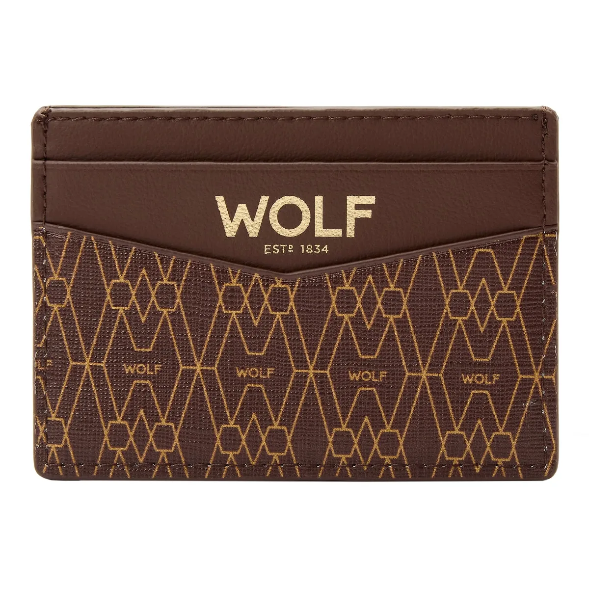 Wolf Signature Vegan Collection Brown Cardholder sold by Jura Watches