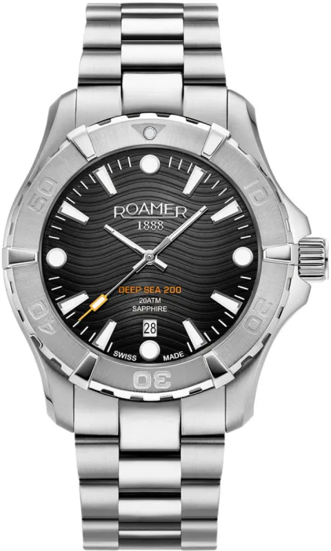 Roamer Deep Sea 200 Black Watch sold by Jura Watches