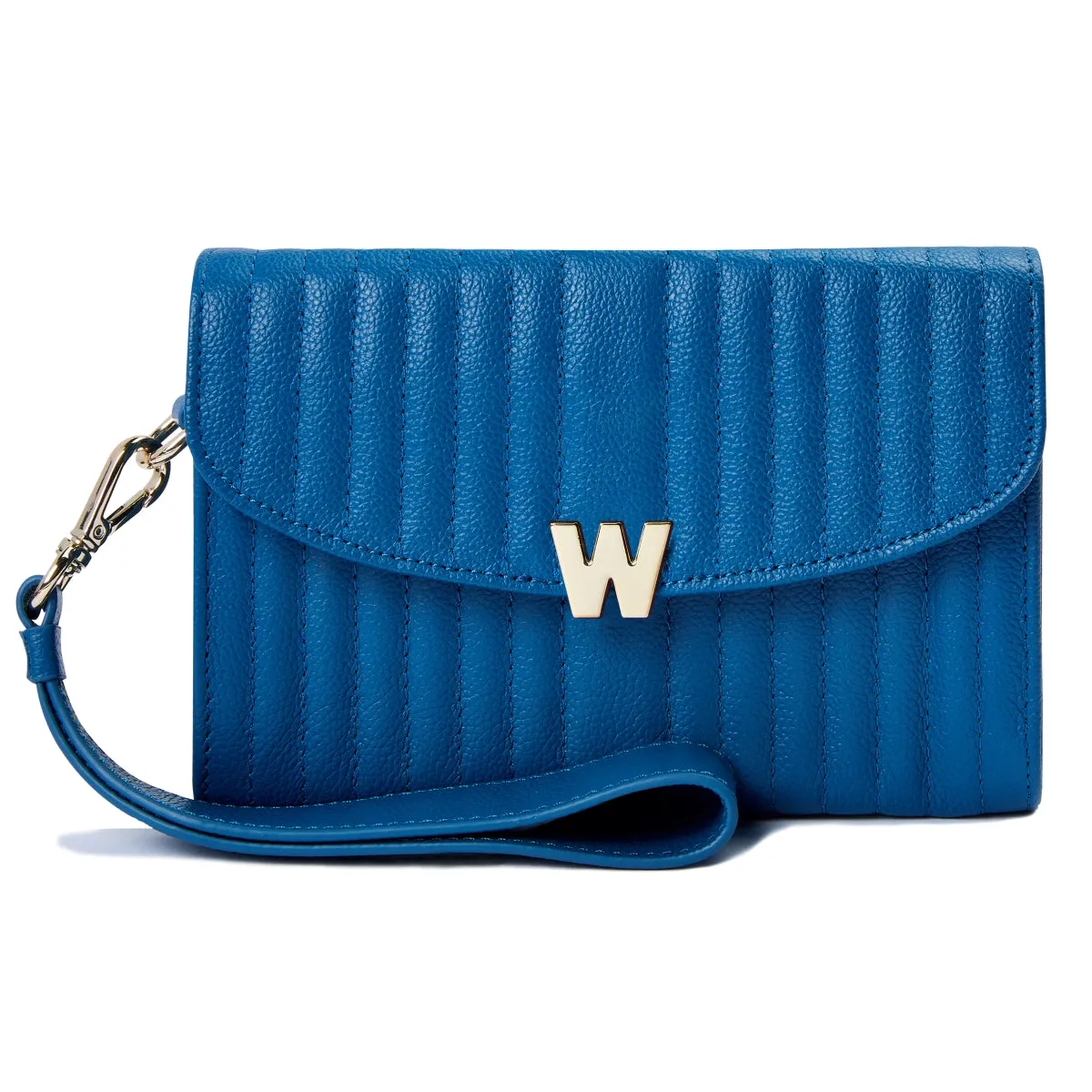 Wolf Mimi Collection Leather Blue Crossbody Bag with Wristlet sold by Jura Watches product image thumbnail 2