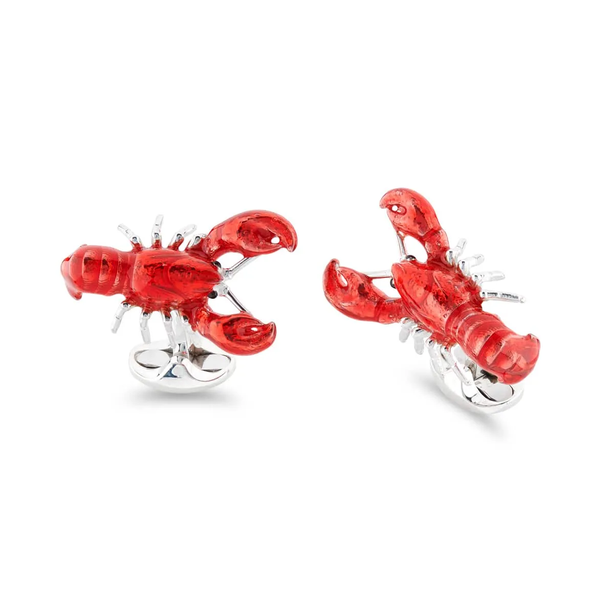 Deakin & Francis Cufflinks Sterling Silver Red Enamel Lobster sold by Jura Watches