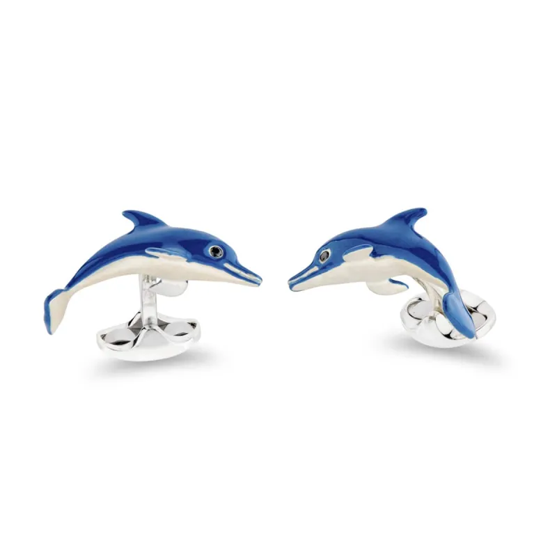 Deakin & Francis Cufflinks Sterling Silver Dolphin sold by Jura Watches