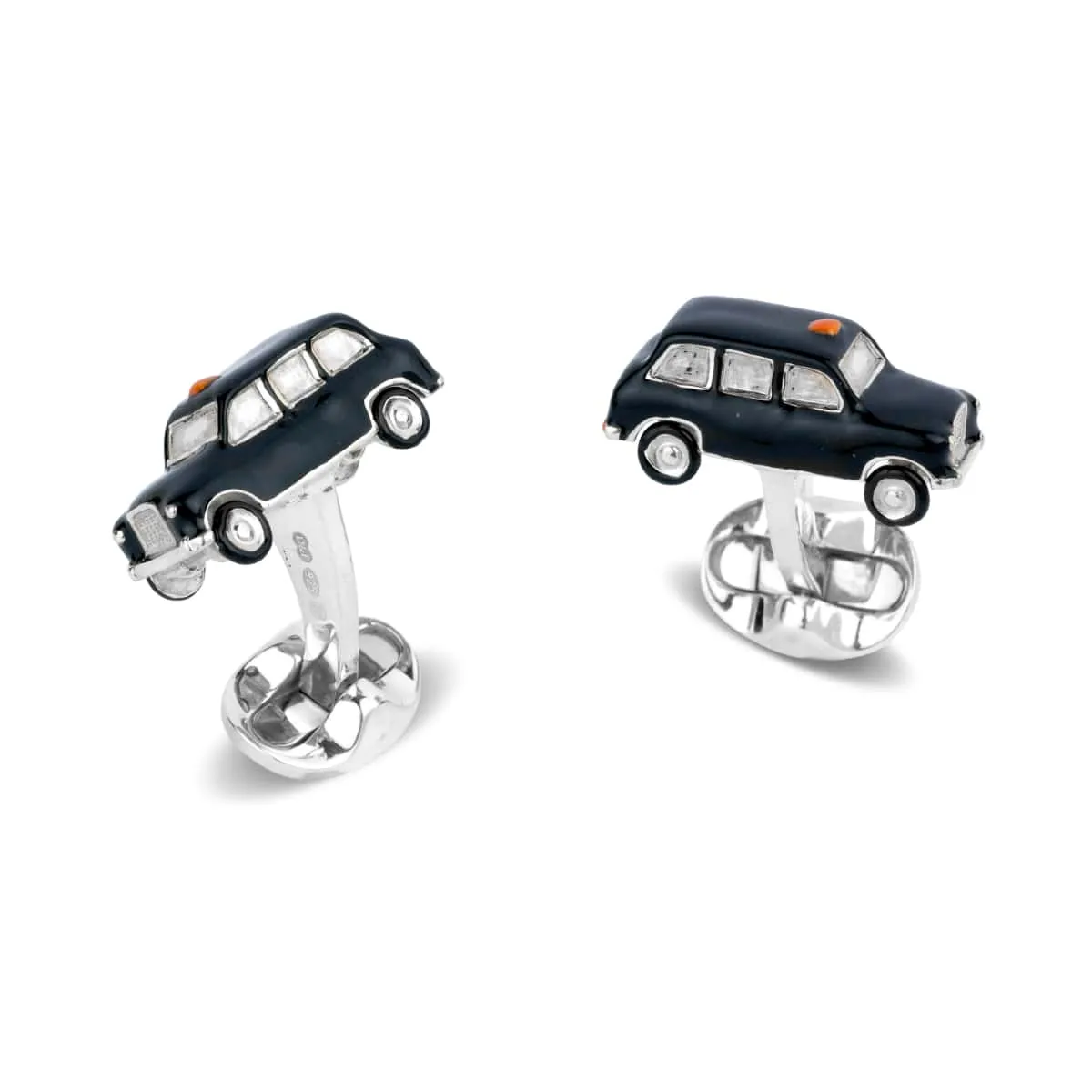 Deakin & Francis Cufflinks Sterling Silver Enamel Black Cab sold by Jura Watches