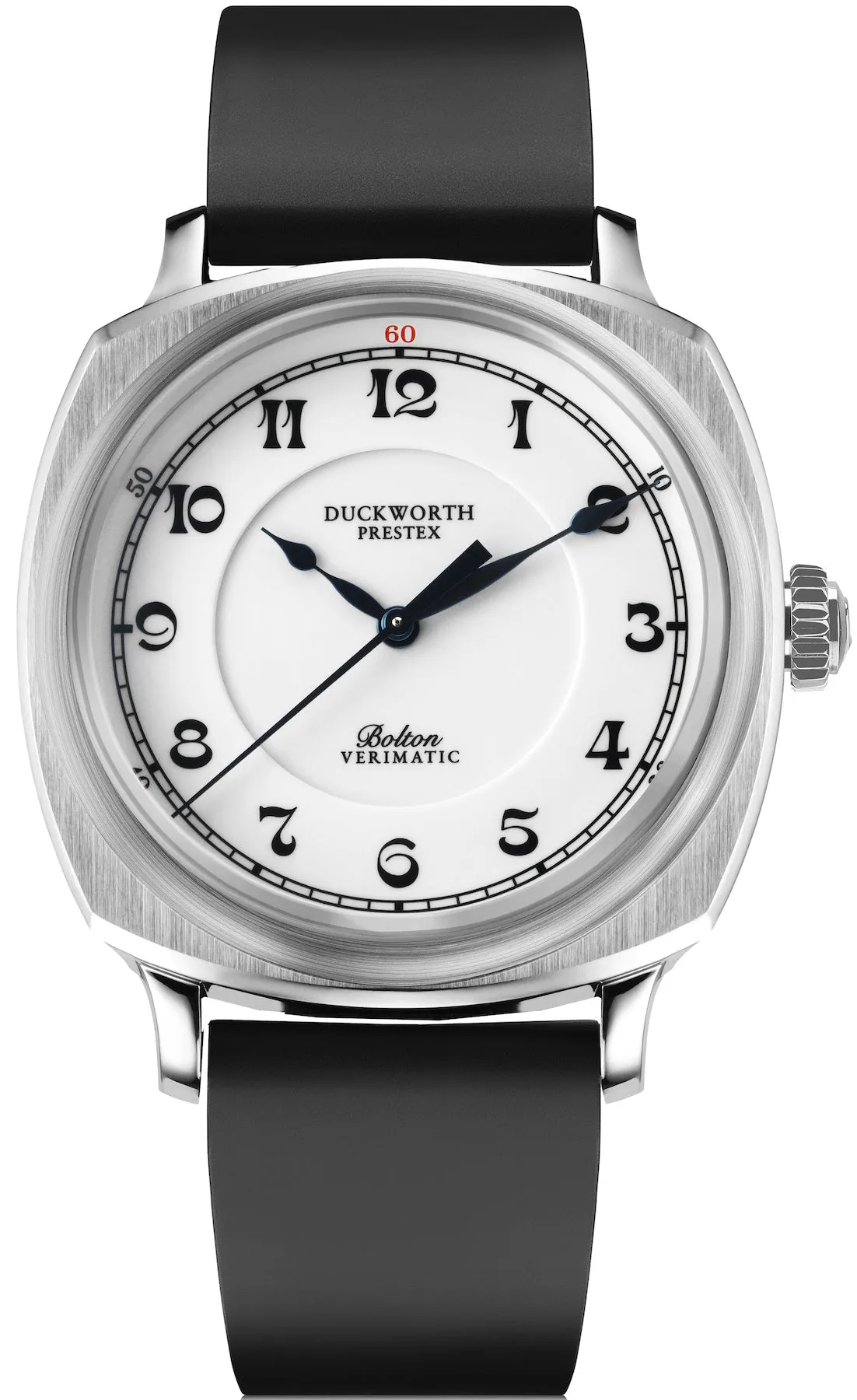 Duckworth Prestex Bolton Verimatic White Black Rubber Watch sold by Jura Watches
