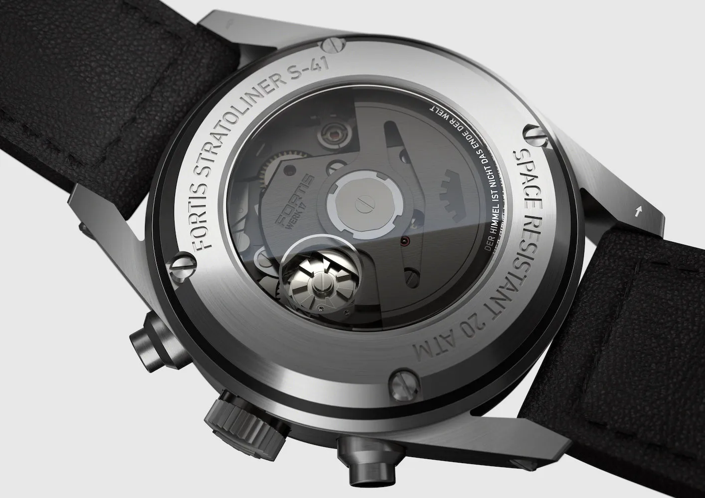 Fortis Stratoliner Cosmic Grey Aviator Strap Watch sold by Jura Watches product image thumbnail 2