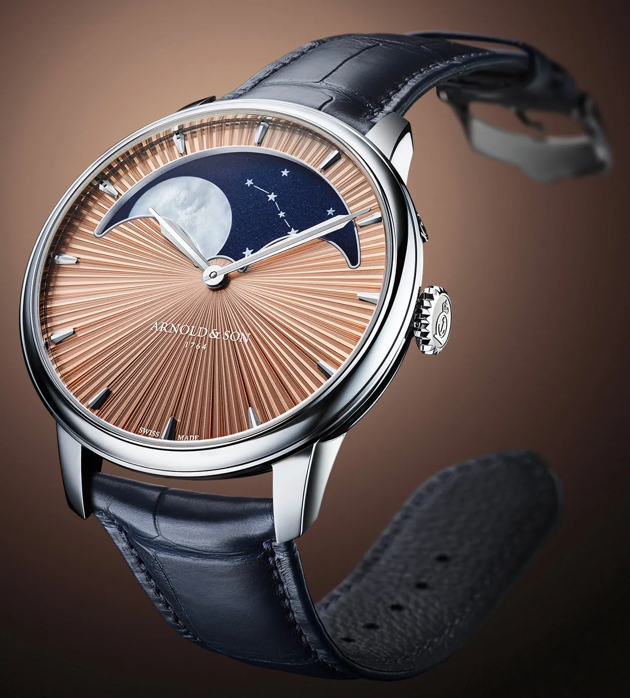 Arnold & Son Perpetual Moon 41.5 Platinum Limited Edition Watch sold by Jura Watches product image thumbnail 3