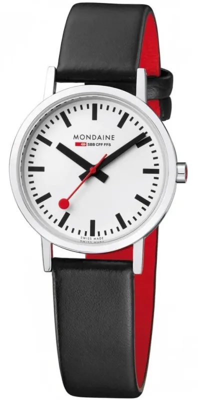 Mondaine Classic Vegan Grape Leather Watch made by Mondaine