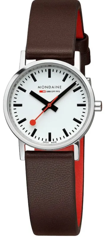 Mondaine Classic Vegan Grape Leather Watch made by Mondaine