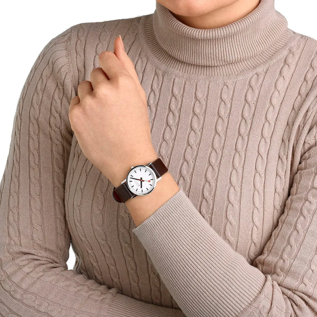 Mondaine Classic Vegan Grape Leather Watch sold by Jura Watches product image thumbnail 3