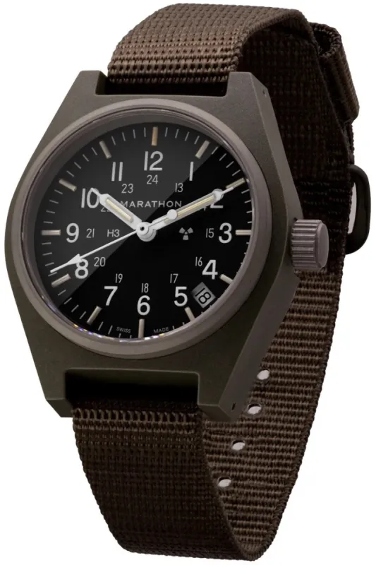Marathon General Purpose Sage Green Quartz With Date GPQ Watch sold by Jura Watches