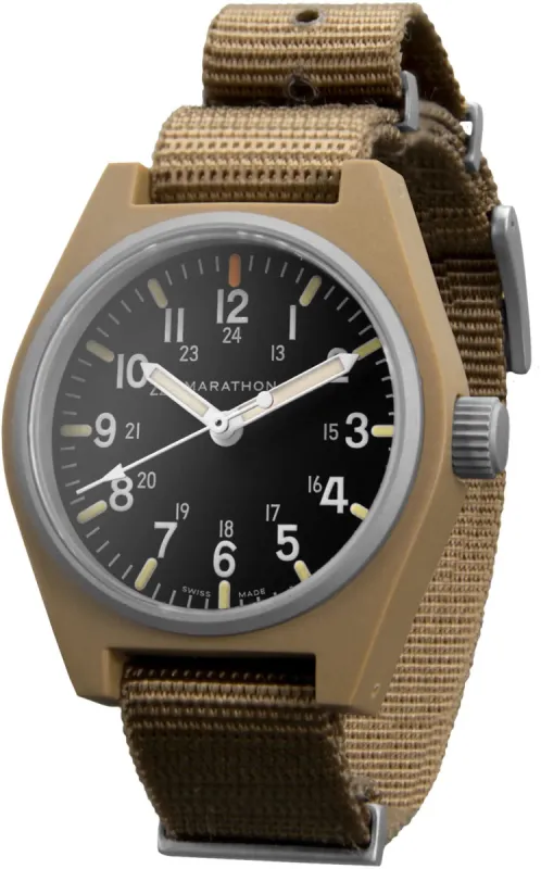Marathon General Purpose Desert Tan Quartz With MaraGlo GPQ Watch sold by Jura Watches