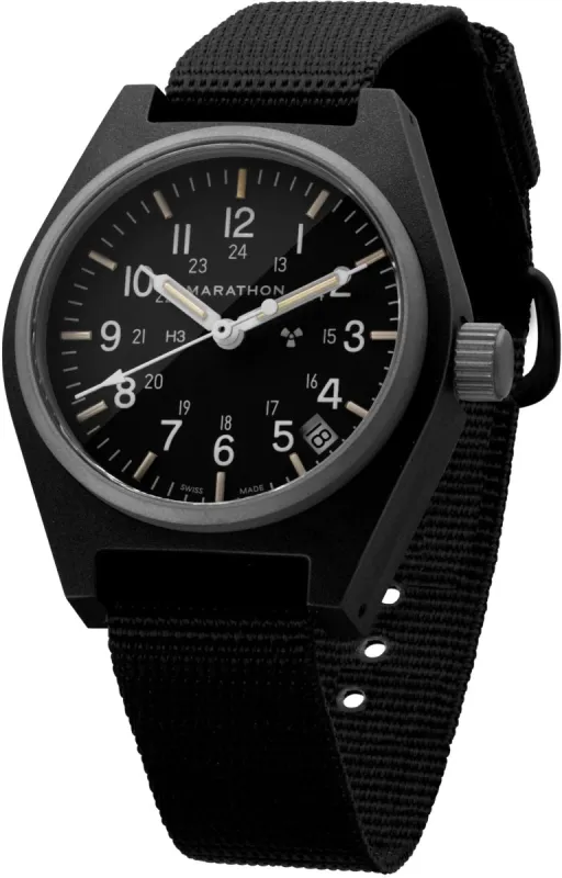 Marathon General Purpose Black Quartz With Date GPQ Watch sold by Jura Watches