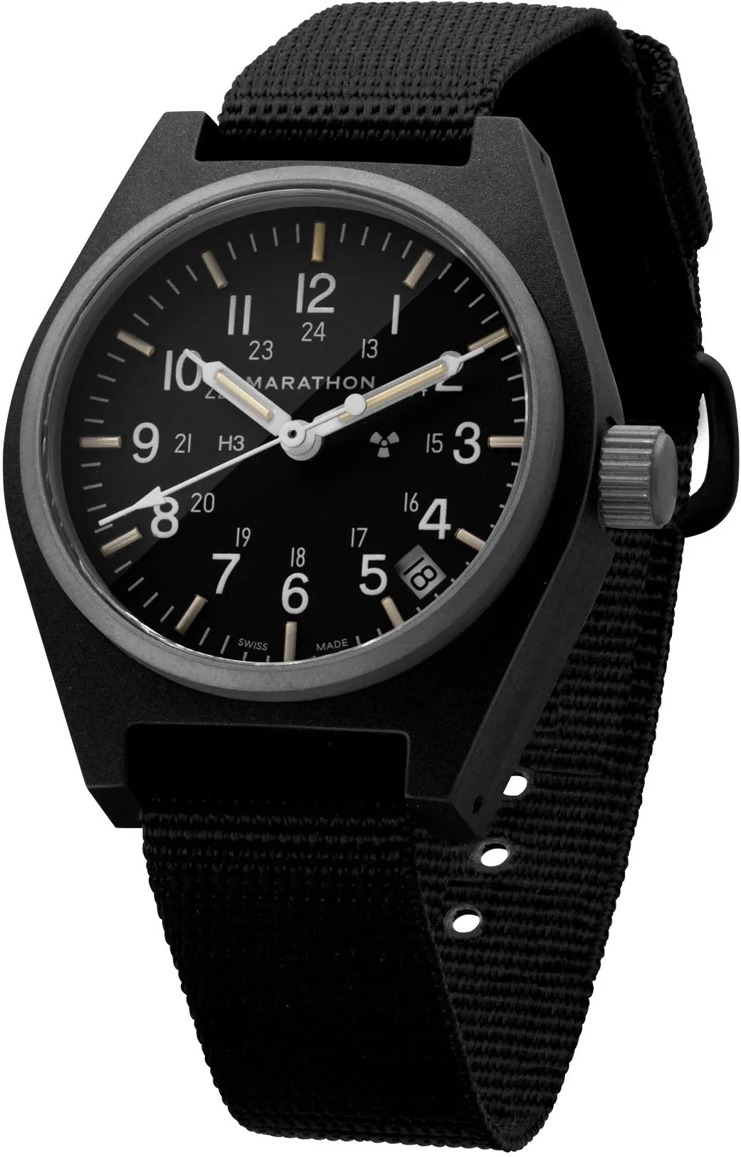 Marathon General Purpose Black Quartz With Date GPQ Watch sold by Jura Watches