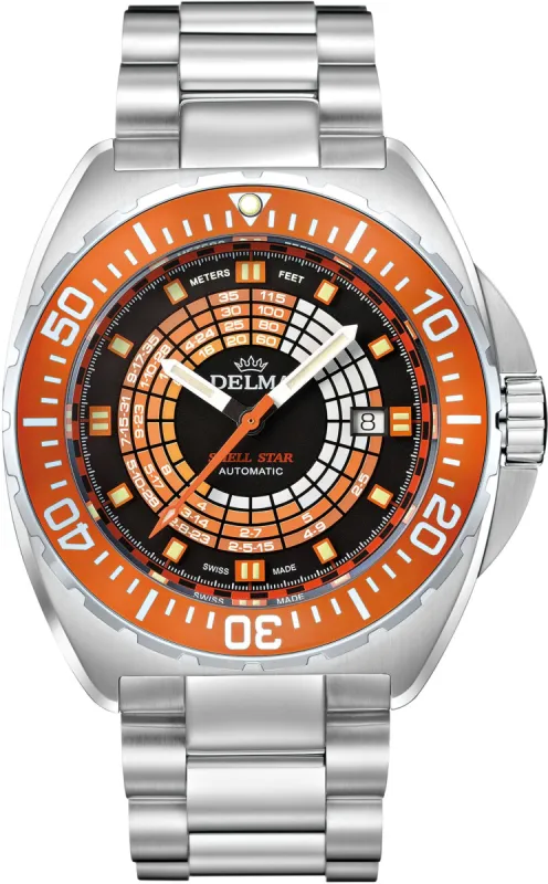 Delma Shell Star Decompression Timer Steel sold by Jura Watches
