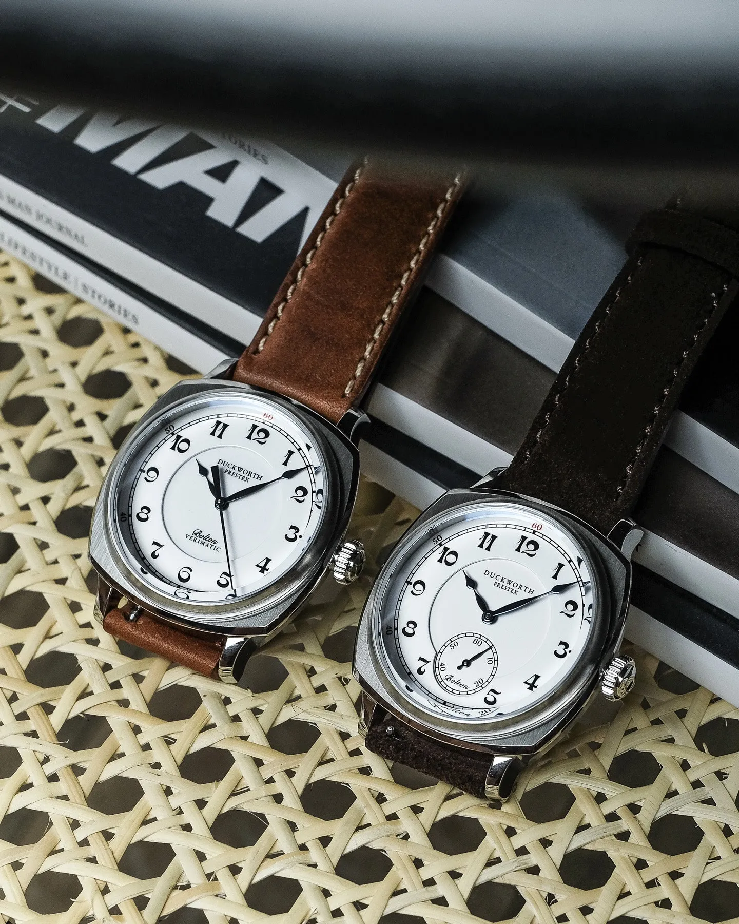 Duckworth Prestex Bolton Small Seconds White Brown Leather sold by Jura Watches product image thumbnail 3