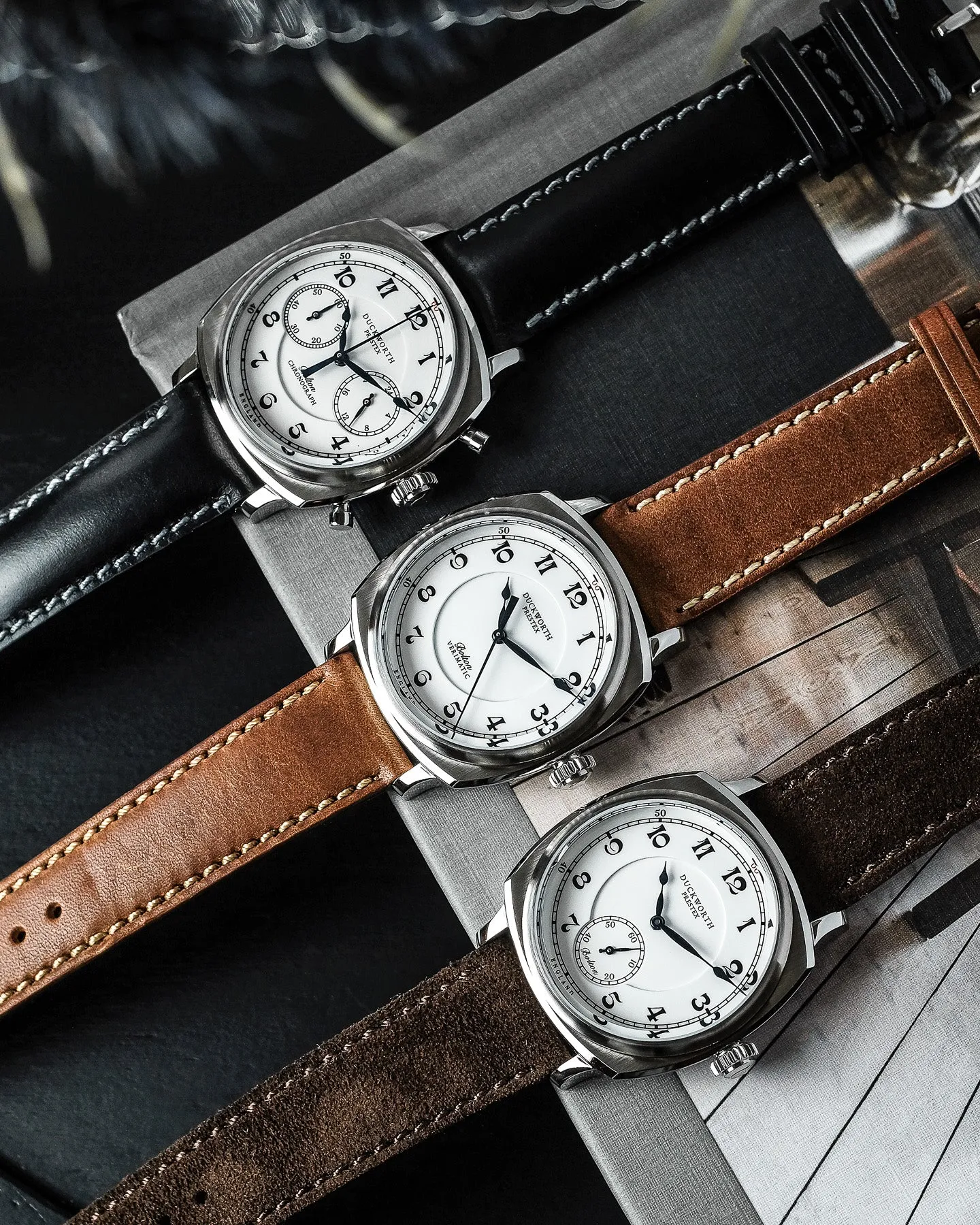 Duckworth Prestex Bolton Small Seconds White Brown Leather sold by Jura Watches product image thumbnail 2