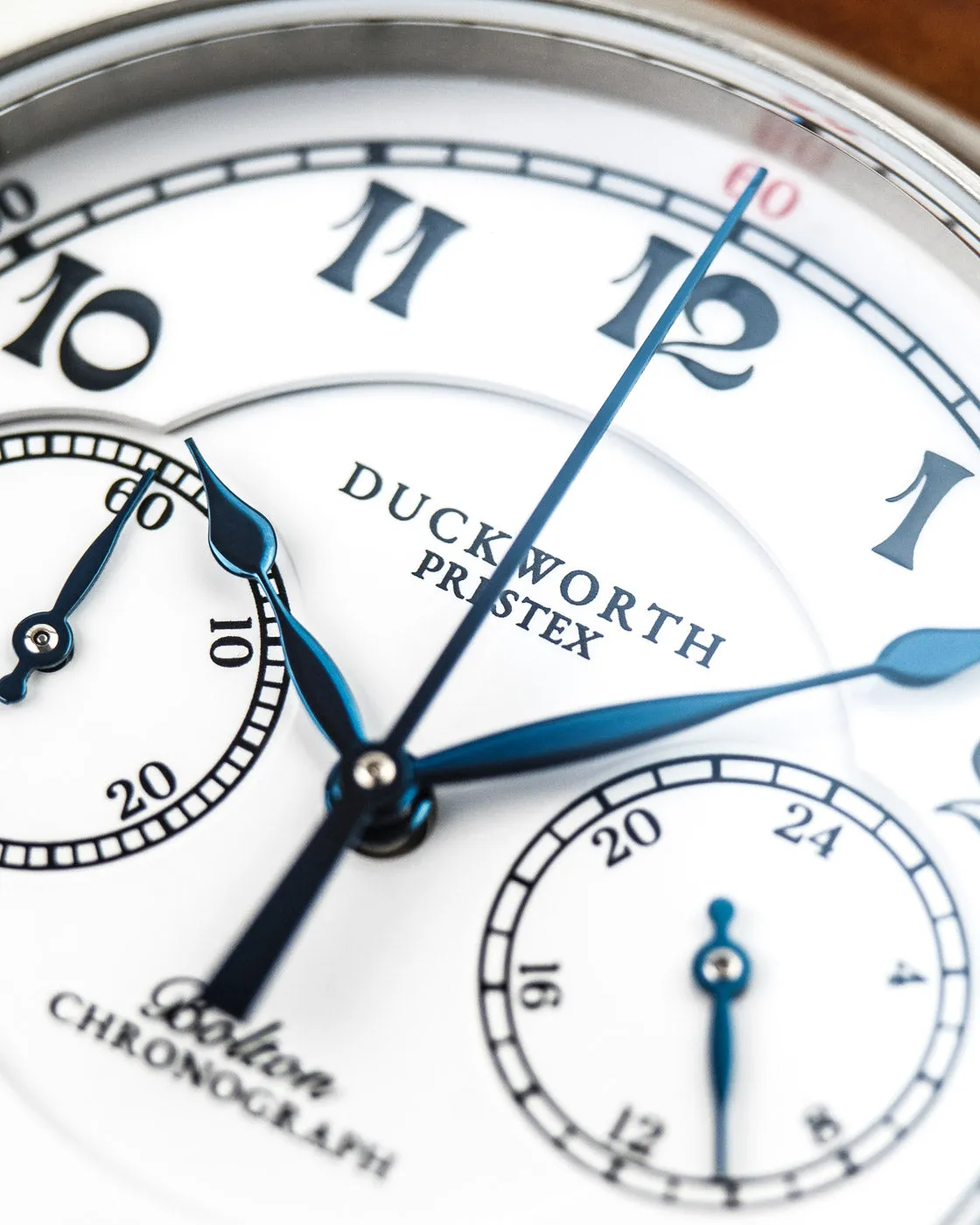 Duckworth Prestex Bolton Chronograph White Brown Leather sold by Jura Watches product image thumbnail 2