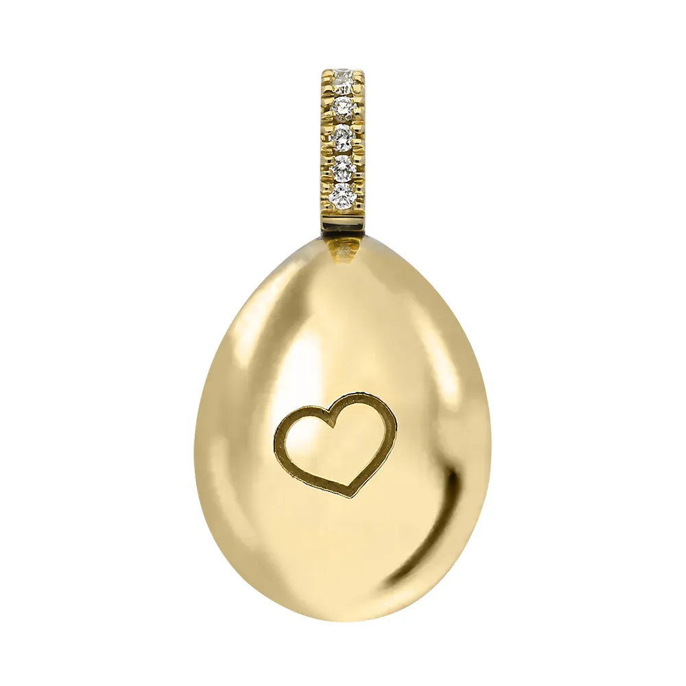Faberge Essence 18ct Yellow Gold 0.08ct Diamond Heart Egg Charm Exclusive Edition sold by Jura Watches product image thumbnail 4