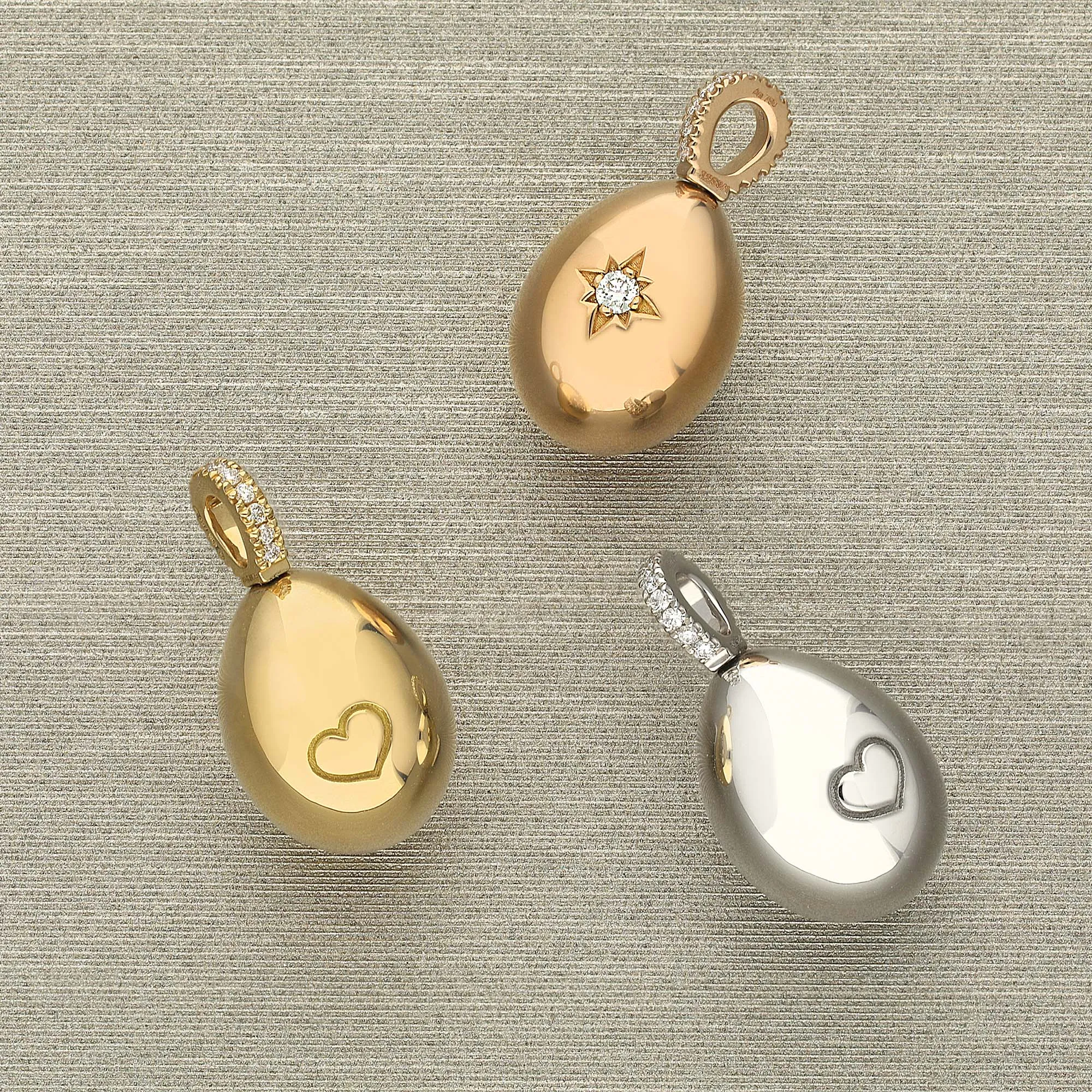 Faberge Essence 18ct Yellow Gold 0.08ct Diamond Heart Egg Charm Exclusive Edition sold by Jura Watches product image thumbnail 5