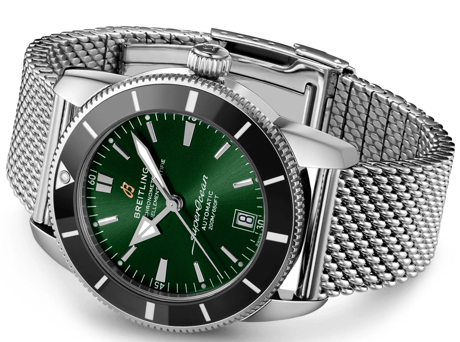 Breitling Superocean Heritage Green Bracelet sold by Jura Watches product image thumbnail 4