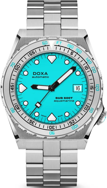 Doxa SUB 600T Aquamarine Bracelet sold by Jura Watches