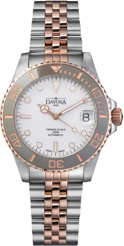 Davosa Ternos Medium Automatic Bicolour sold by Jura Watches