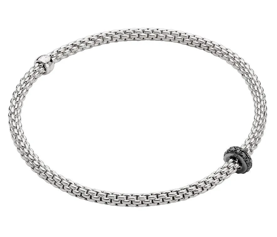 Fope Prima 18ct White Gold 0.20ct Black Diamond Bracelet sold by Jura Watches