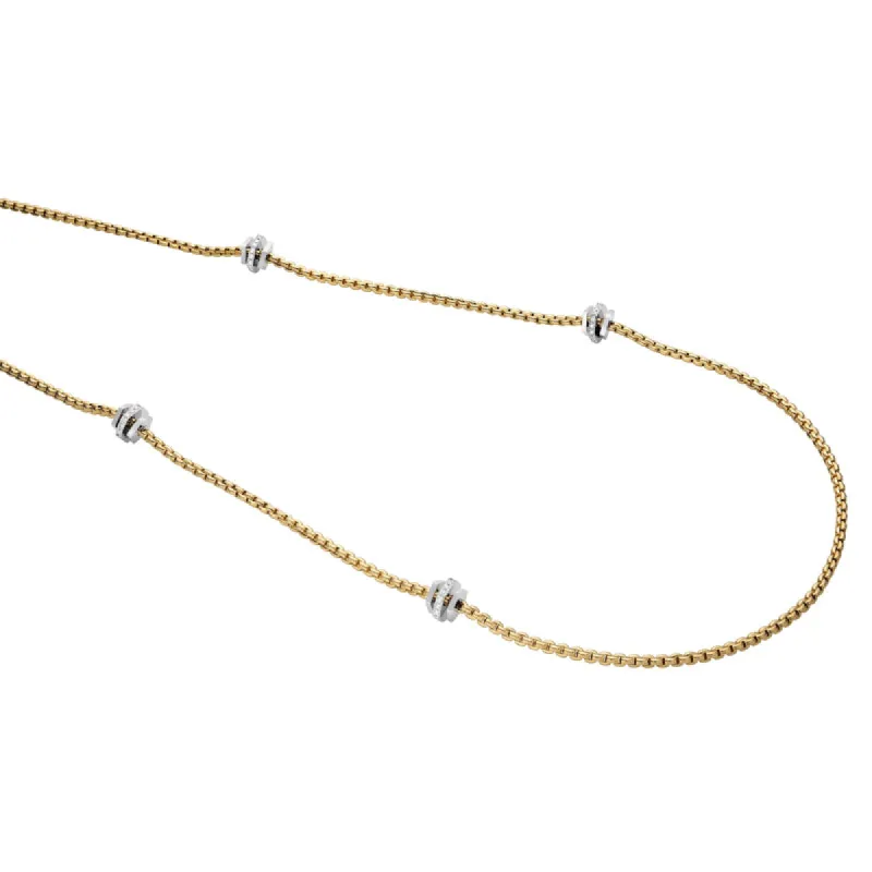 Fope Eka 18ct Yellow Gold 0.60ct Diamond 100cm Necklace sold by Jura Watches