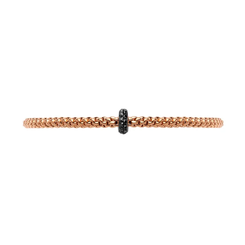 Fope Prima 18ct Rose Gold 0.20ct Black Diamond Bracelet sold by Jura Watches product image thumbnail 3