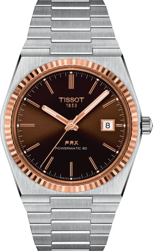 Tissot PRX Powermatic 80 Steel & 18k Gold sold by Jura Watches