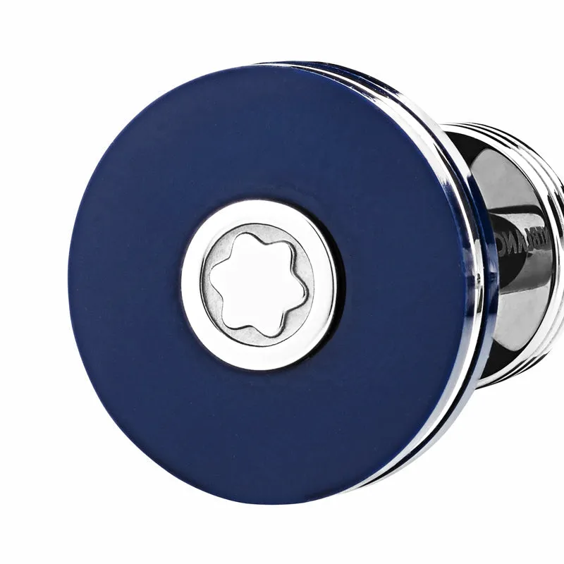 Montblanc Cufflinks Stainless Steel Blue Resin Star sold by Jura Watches product image thumbnail 2