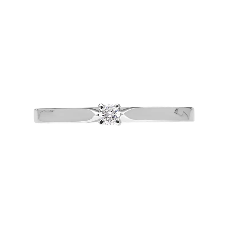 18ct White Gold Diamond Round Brilliant Cut Solitaire Ring sold by Jura Watches product image thumbnail 2