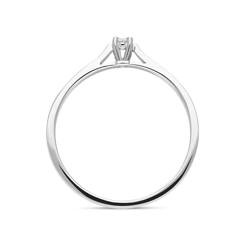 18ct White Gold Diamond Round Brilliant Cut Solitaire Ring sold by Jura Watches product image thumbnail 3