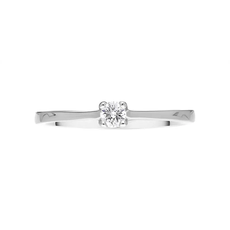 18ct White Gold Diamond Round Brilliant Cut Solitaire Ring sold by Jura Watches product image thumbnail 2