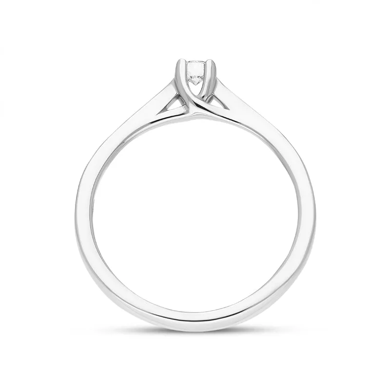 18ct White Gold Diamond Round Brilliant Cut Solitaire Ring sold by Jura Watches product image thumbnail 3