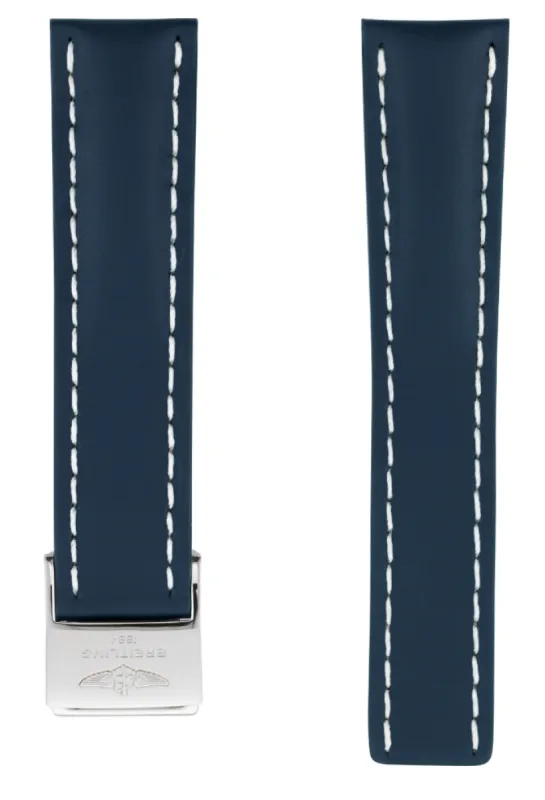 Breitling Strap Old Style Calf Leather 22-20 Blue (Buckle NOT Included) sold by Jura Watches