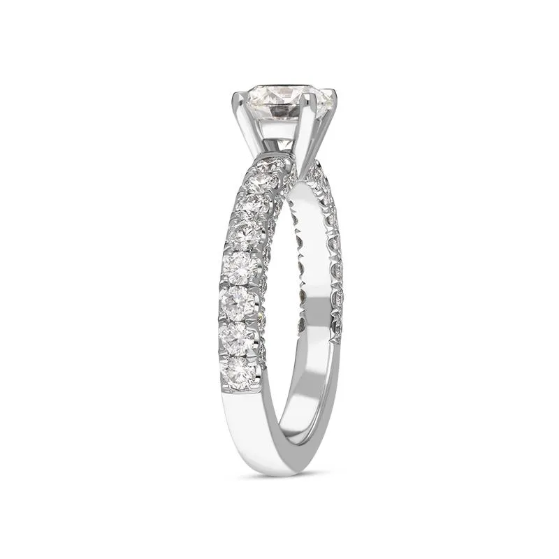 Platinum Diamond Certified Solitaire Shoulder Set Ring sold by Jura Watches product image thumbnail 4