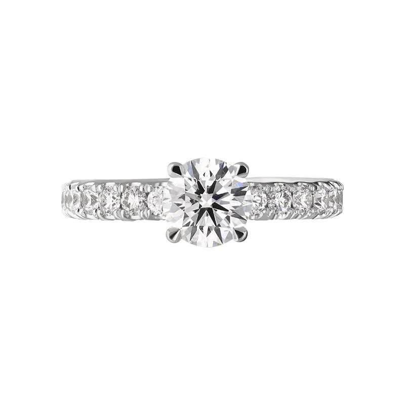 Platinum Diamond Certified Solitaire Shoulder Set Ring sold by Jura Watches product image thumbnail 2