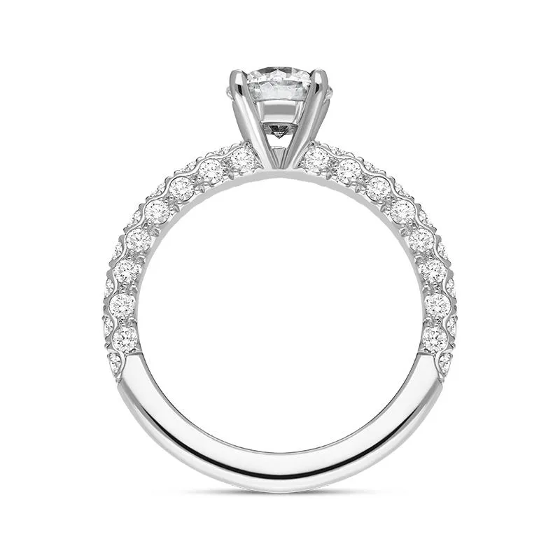 Platinum Diamond Certified Solitaire Shoulder Set Ring sold by Jura Watches product image thumbnail 3