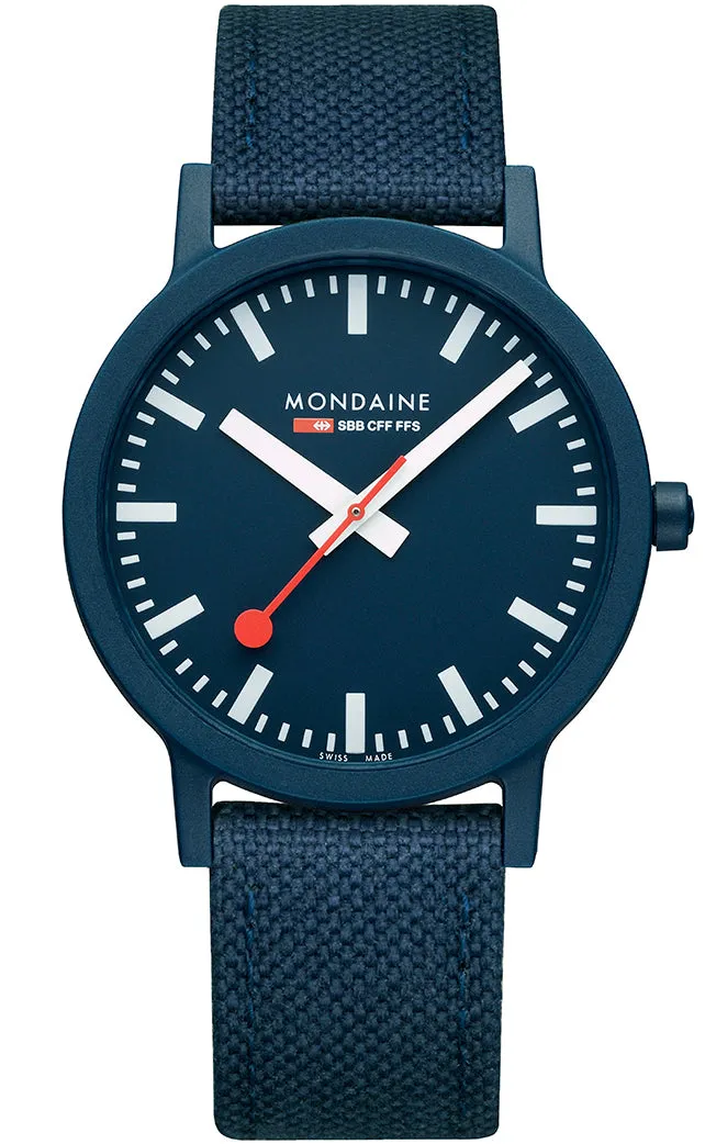 Mondaine Essence Deep Ocean Blue Textile sold by Jura Watches product image thumbnail 2